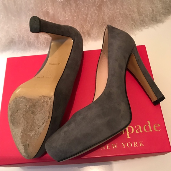 Kate Spade platform pumps in grey suede. 9.5M - Picture 2 of 8